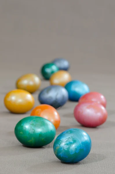 Ovos metálicos de páscoa — Fotografia de Stock