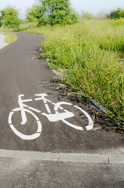 Cykel Vägmärke — Stockfoto