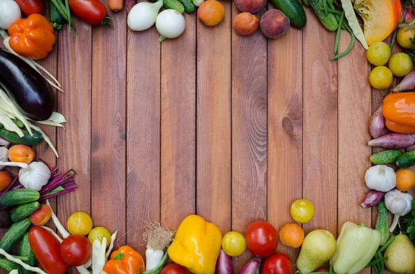 Composição de legumes e frutas — Fotografia de Stock