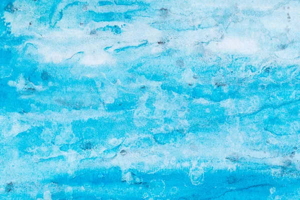 Blau Auf Papier Aquarell Hintergrund Textur Gemalt — Stockfoto