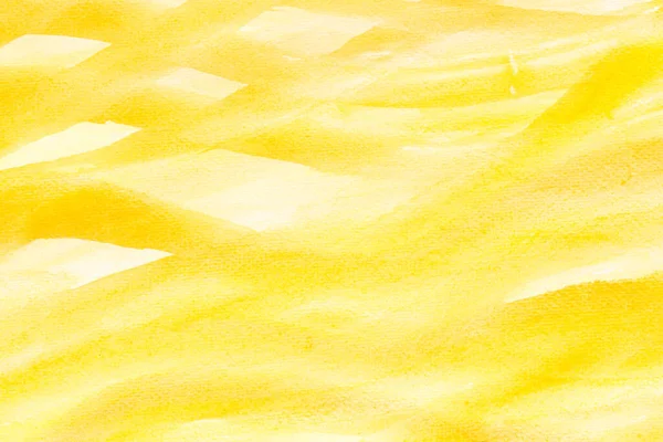 Amarillo Pintado Sobre Papel Acuarela Fondo Textura — Foto de Stock
