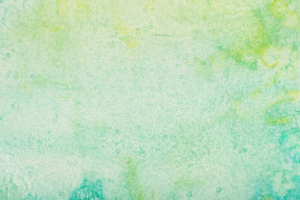 Grön Och Gul Målade Akvarell Målade Papper Bakgrund Konsistens — Stockfoto