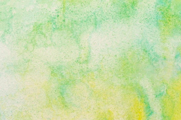 Green Yellow Watercolor Painted Paper Background Texture — Stock Photo, Image