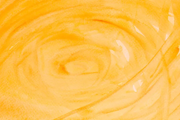 Fondo Acuarela Pintado Amarillo Sobre Textura Papel — Foto de Stock