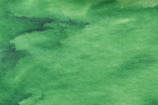 Grün Bemaltes Aquarell Auf Papier Hintergrund Textur — Stockfoto