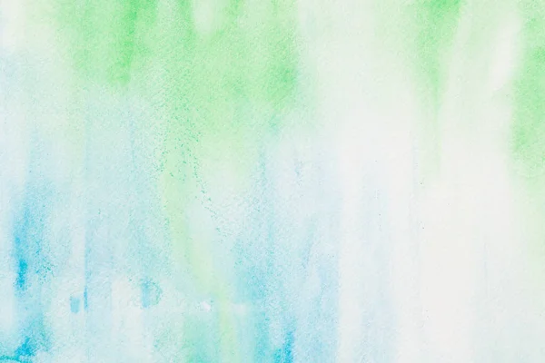 Біла Зелена Синя Акварельна Фарбована Текстура Фону — стокове фото