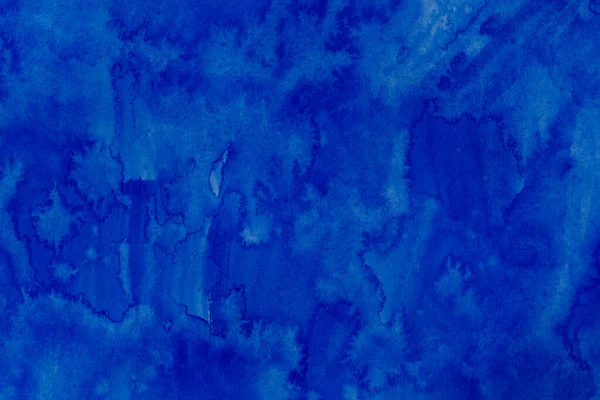 Dark Blue Painted Watercolor Paper Background Texture — 图库照片