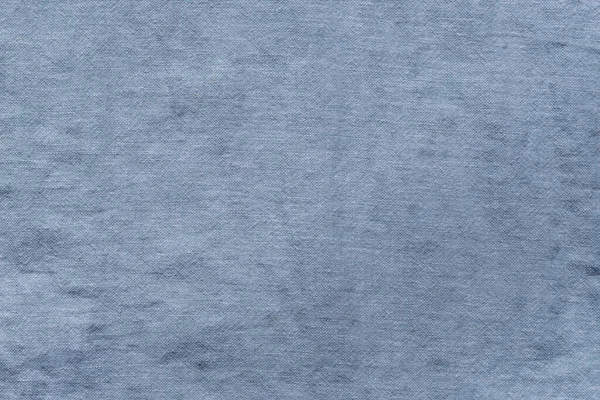 Blue Creased Linen Fabric Background Texture — Fotografia de Stock