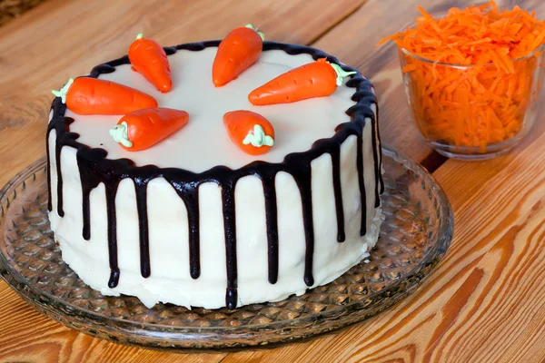 Gâteau à la carotte faible en gras — Photo