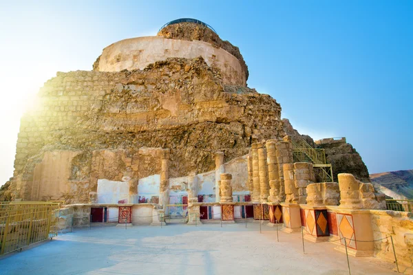 Ruinerna av slottet av kung Herodes masada — Stockfoto