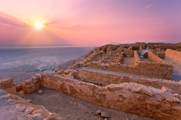 Fortaleza de Masada no Deserto Judaico — Fotografia de Stock