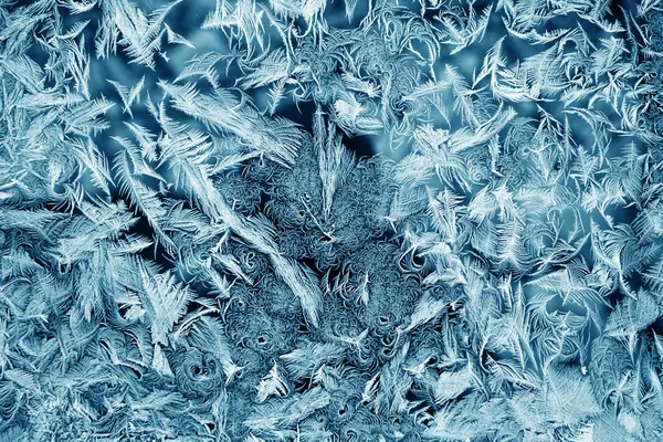 Textura de hielo en el vidrio — Foto de Stock