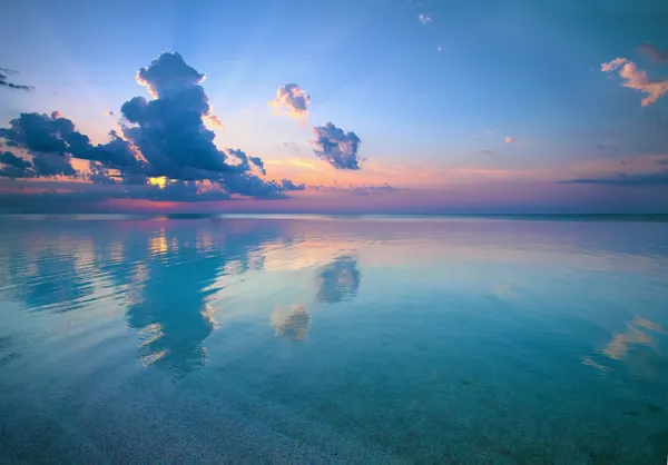 Magic sunset over seashore — Stock Photo, Image