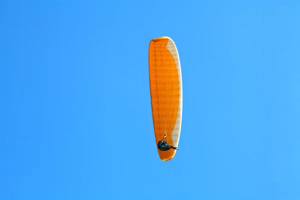 Paraglider Zwevend Blauwe Lucht — Stockfoto