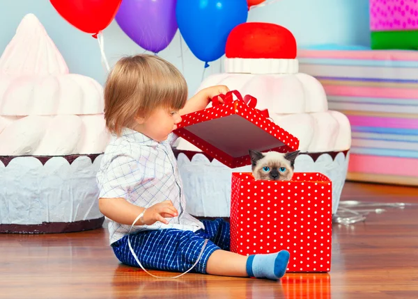 男の子の存在を開く — ストック写真