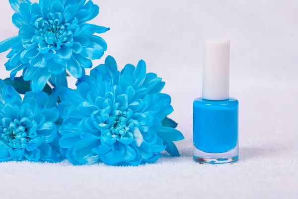 Esmalte de uñas azul — Foto de Stock