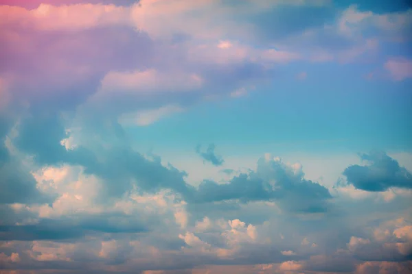 Cielo Nublado Colorido Atardecer Color Degradado Textura Cielo Fondo Naturaleza — Foto de Stock
