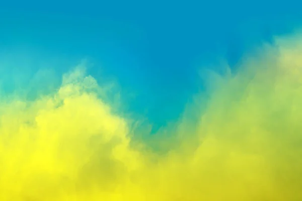 Blue Yellow Cloudy Sky Color Gradient — Photo