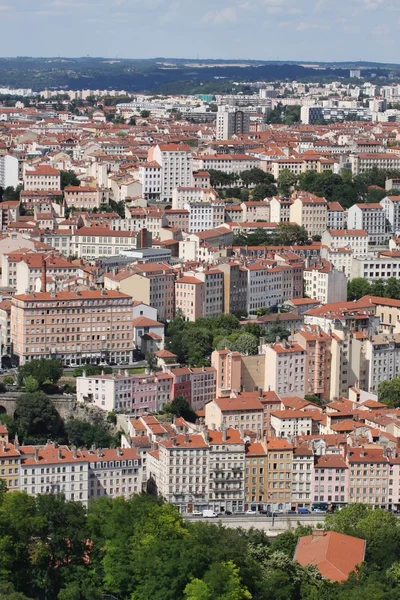 Utsikt över la croix rousse i lyon — Stockfoto