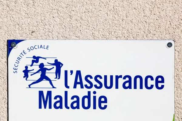 Жассан Франция Марта 2020 Года Французский Филиал Социального Обеспечения Illness — стоковое фото