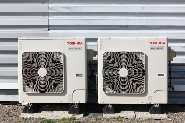 Villefranche Francia Marzo 2020 Acondicionador Aire Toshiba Una Pared — Foto de Stock