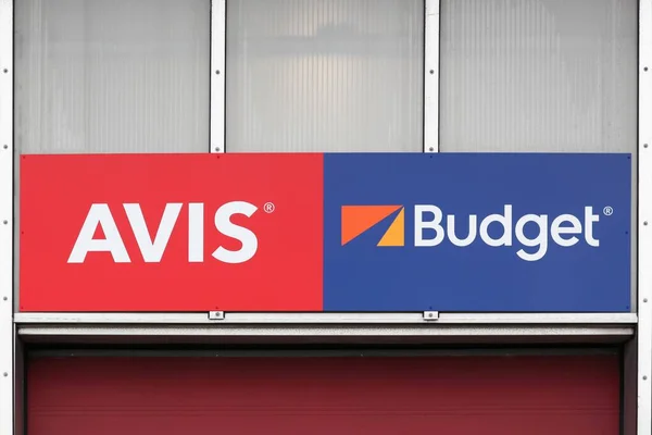 Billund Denmark 2019 Avis Budget Logo Wall Avis Budget Group — 스톡 사진