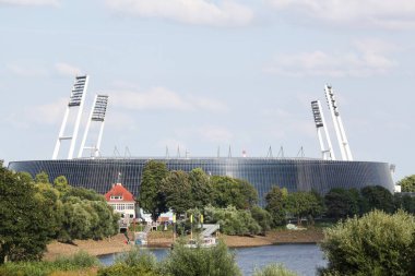 Bremen, Almanya - 22 Temmuz 2018 Weserstadion manzarası. Weserstadion, Almanya 'nın Bremen eyaletinde yer alan bir stadyumdur. 