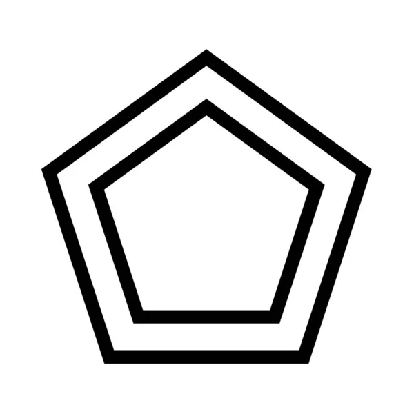 Double Pentagon Symbol Icon Illustration — Stock Photo, Image