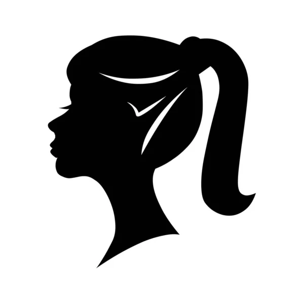 Portrait Silhouette Une Femme — Photo