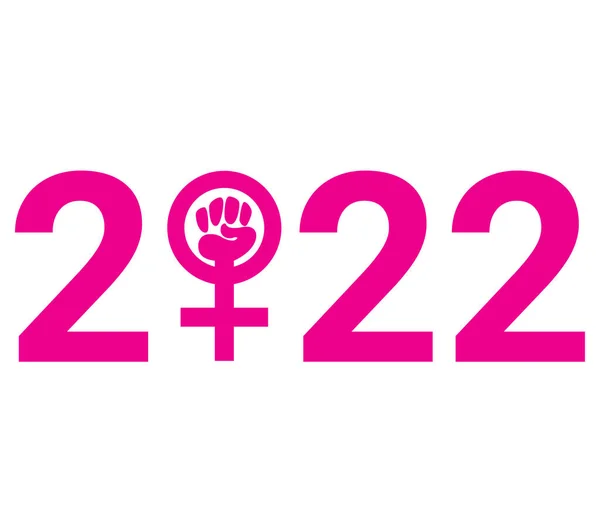 Símbolo Feminino Punho 2022 Ilustração — Fotografia de Stock