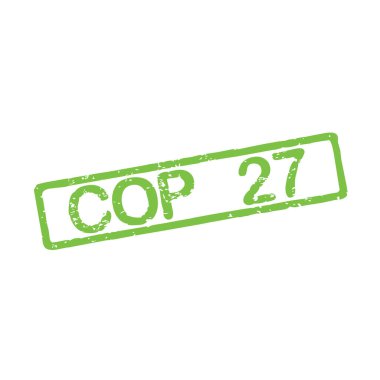 Kauçuk damgalı metin COP 27