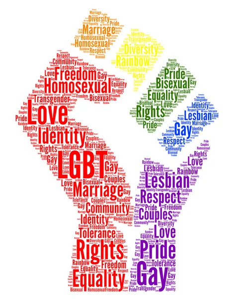 ゲイの権利単語クラウドのコンセプト — ストック写真