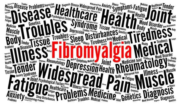 Fibromialgie Cuvânt Nor Concept Ilustrare — Fotografie, imagine de stoc
