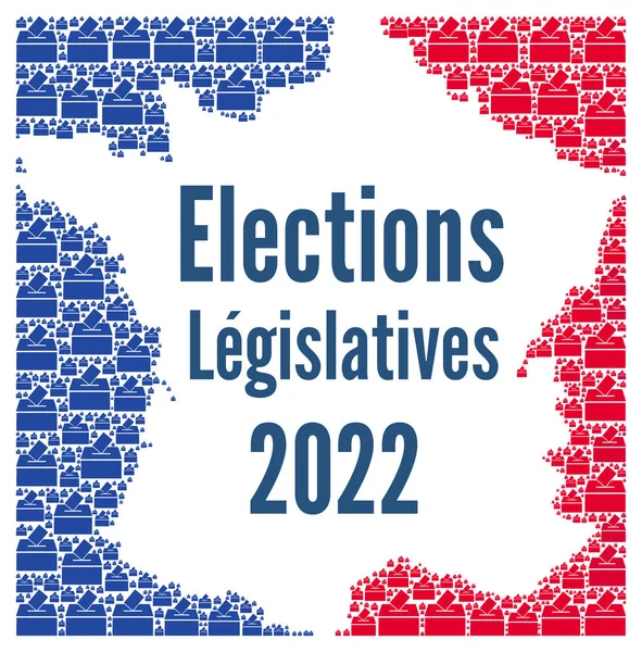 フランス語でフランスの国民議会のためのフランス立法選挙2022 — ストック写真