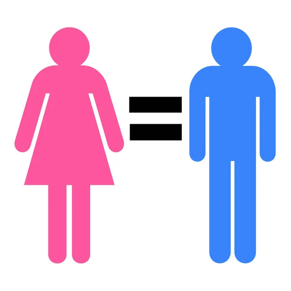 Άνδρες Και Γυναίκες Εικονίδιο Σύμβολο Ισότητας Των Φύλων — Φωτογραφία Αρχείου