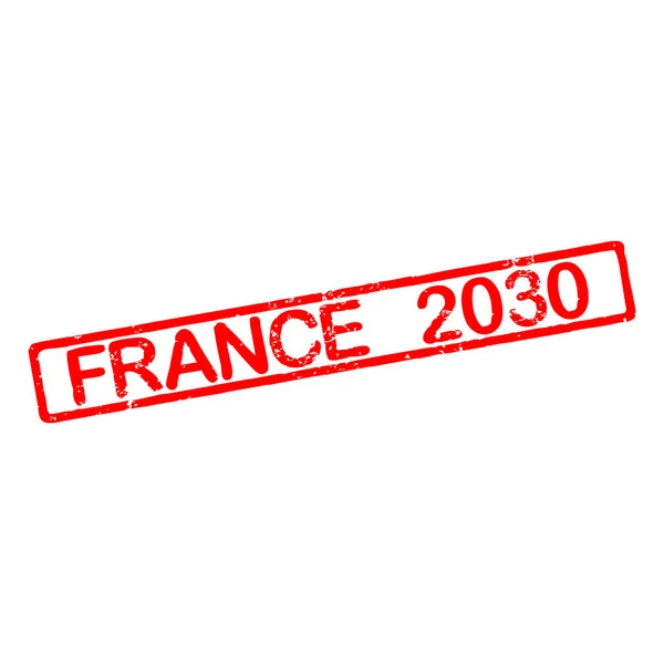 Rubber Stamp Text France 2030 — стокове фото