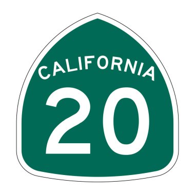California state route 20 sign 