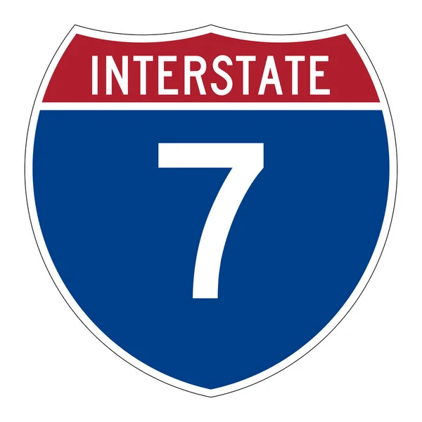 Interstate Highway Road Sign — Stockfoto