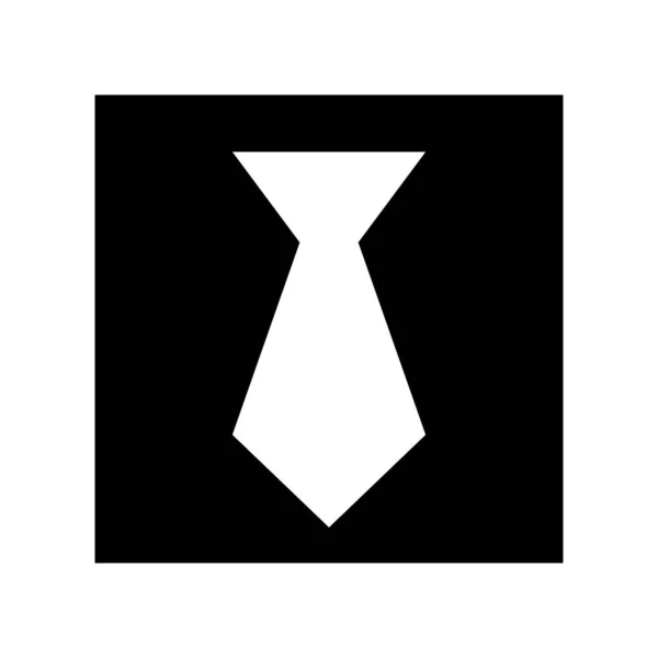 Ikona Symbolu Kravaty Bílým Pozadím — Stock fotografie