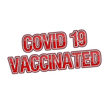 Covid 19 aşılanmış sembol simgesi