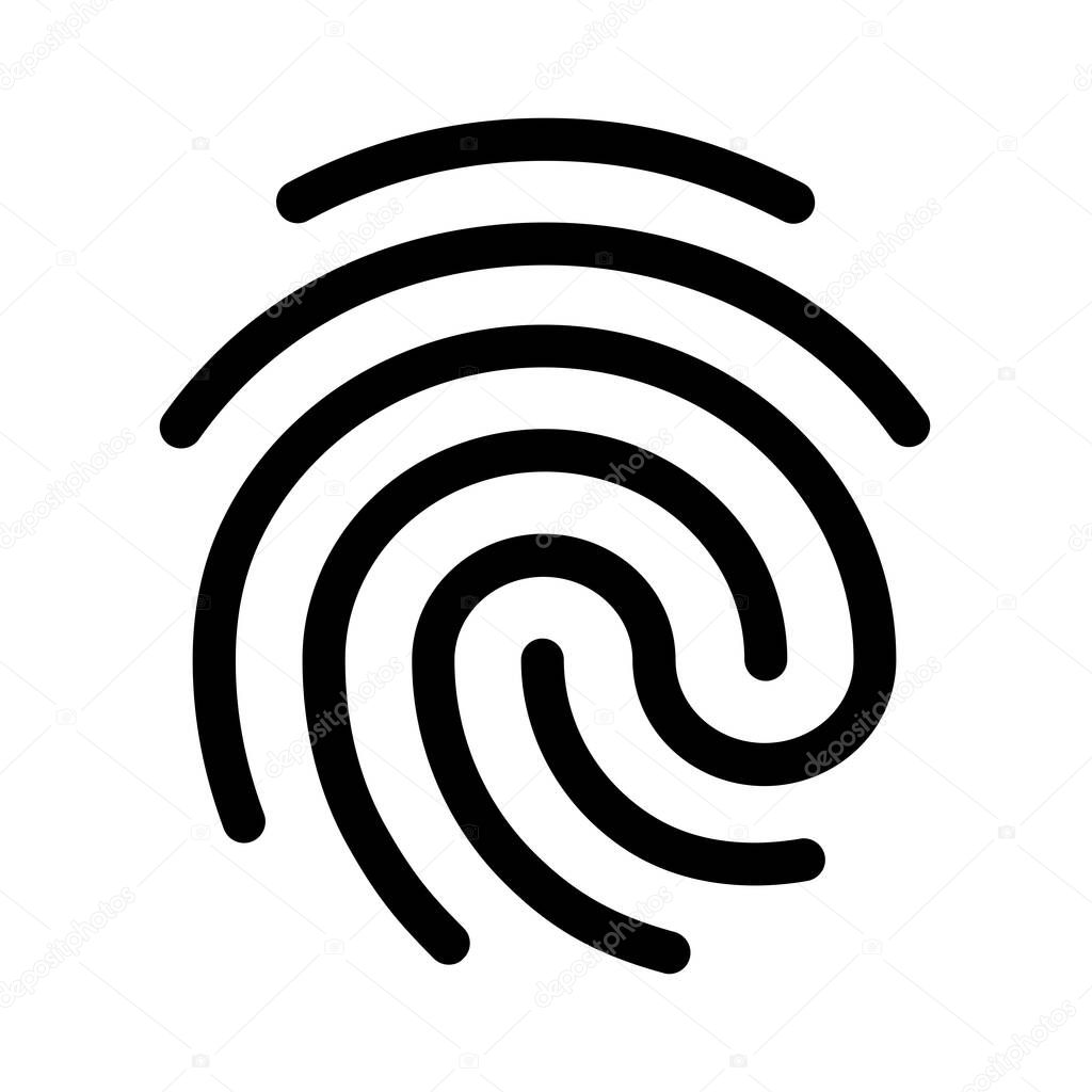Fingerprint symbol icon illustration