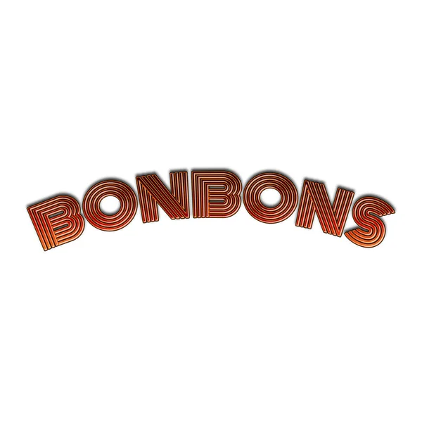 在法语中被称为Bonbons的糖果符号 — 图库照片
