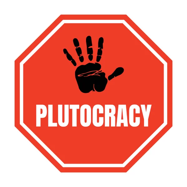 Zastavit Ikonu Symbolu Plutokracie — Stock fotografie
