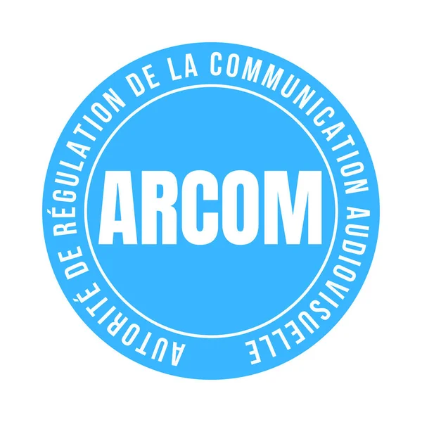 Symbol Der Regulierungsbehörde Für Audiovisuelle Und Digitale Kommunikation Arcom Autorite lizenzfreie Stockbilder