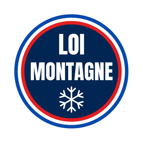 Fjälljuridik Symbol Ikon Frankrike Kallas Loi Montagne Franska — Stockfoto
