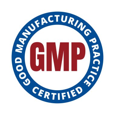 GMP iyi üretim uygulaması sertifikalı sembol simgesi 
