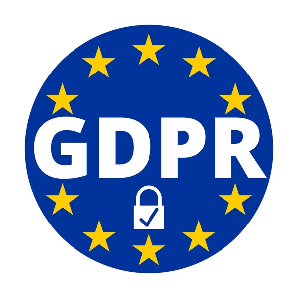 Gdpr Ícone Símbolo Regulamentação Geral Proteção Dados — Fotografia de Stock