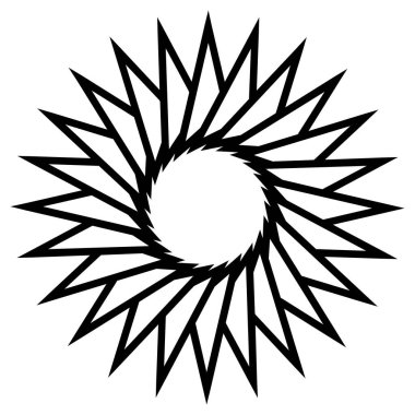 Beyaz arkaplan ile kufic desen sembolü 