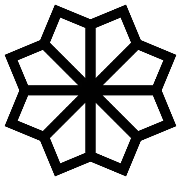 Symbol Wzorca Kufic Białym Tłem — Zdjęcie stockowe