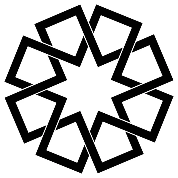 Symbol Wzorca Kufic Białym Tłem — Zdjęcie stockowe